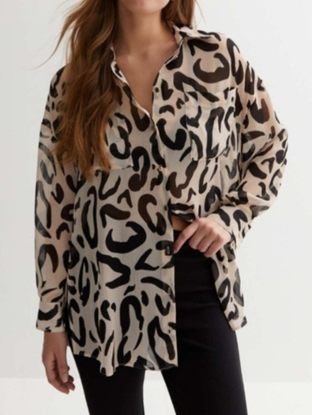 Anthropologie Conditions Apply Button Down Long Sleeve Shirt - Size Medium